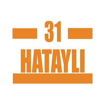 31 Hataylı Araba Sticker 17x17 Cm Turuncu
