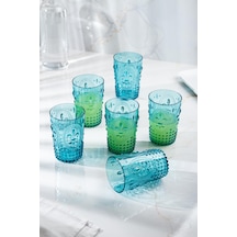 Akrilik Aquamarin 6'lı Kısa Bardak & Su Meşrubat Kahve Yanı Bardağı 400 Ml Cam Değildir Sarı