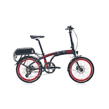 Carraro Ego 2.1 8-v Hd Elektrikli Katlanır Bisiklet - 28,5 Cm Mat Siyah-kırmızı-gri
