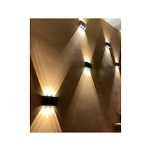 4 Adet Ct-8011 Haiti 10w 3200k Günışığı Led Aplik Dekoratif Duvar Aydınlatma Siyah