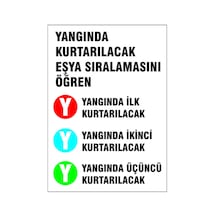 Yangında Kurtarılacak Eşya Sıralaması, İsg Uyarı Levhası