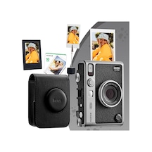 Instax Mini Evo Fotoğraf Makinesi + 10lu Film + Deri Kılıf + Çerçeve + Kıskaçlı Stand