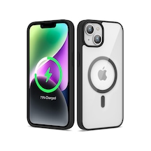 Apple iPhone Uyumlu 14 Kılıf Kenarlar İnce Arka Kısım Magsafe Kamera Yükseltili Silikon Pazarplus Açık Mavi