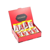 Sevgililer Gününe Özel Kırmızı Ahşap Hediye Kutusunda 24 Adet Petito ( İyi ki Varsın Yazılı )