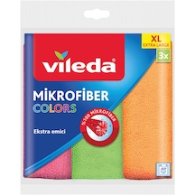 Vileda Mikrofiber Colors XL Temizlik Bezi 3'lü 36 x 38 CM