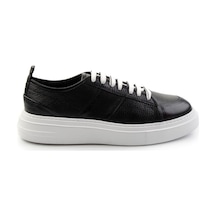 Bambi Siyah Hakiki Deri Erkek Sneaker E01083018003 Siyah