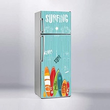 Buzdolabı Sticker Kaplama Dolap Kaplama Etiketi Surfing 124-Pembe