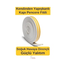 Kapı Ve Pencere Soğuk Izolasyon Bandı Fitili Kendinden Yapışkanlı Kauçuk Yalıtım Bant 2x10 20 Mt