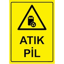 Atık Pil İsg Uyarı Levhası Pvc A4 21x30 Cm
