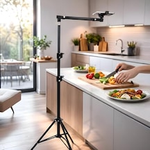 Ayrex Coverzone Profesyonel 190cm Ayarlanabilir Alüminyum Çekim Tripod Stand 77-190 Cm Yükseklik, 2 Eklemli Telef Diğer