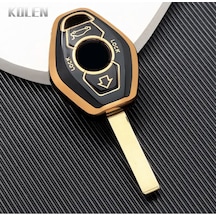 Bmw X3 X5 Z3 Z4 3 5 7 Serisi E38 E39 E46 E83 Anahtar Kılıfı Siyah/gold