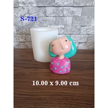 Kız Sukulent Saksı Benekli Silikon Kalıp S721