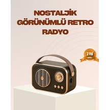 Retro Bluetooth Radyo Nostaljik Tasarım Tf Kart Ve Usb Destekli Mh-hs7926-5253