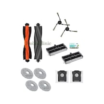 Dreame X40 Master Robot Süpürge Uyumlu Yedek Kıl Ve Kauçuk Fırça, Toz Torba, Filtre, Mop 12 Parça