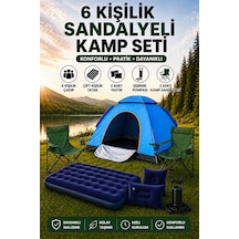 Lüx Kamp Tatil Seti Çadır 2 Adet Sandalye Yatak Yastık Yeşil