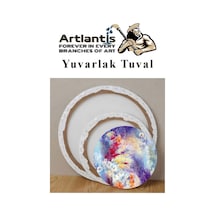 Yuvarlak Tuval 20x20 30x30 40x40 3 Adet Arkadan Zımbalı Astarlı Resim Tuvali Daire Tuval Akrilik Boya Yağlı Boya