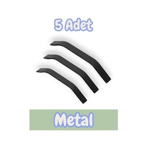 Şahin Alüminyum Metal Lüks Modern Mobilya Çekmece Mutfak Dolabı Kulpu Siyah 160mm 5 Adet Siyah