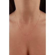 Fiyonk Kuyumculuk 14 Ayar Altın Rose Topçuk Zincir 1.00 MM 001