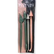 Modeling Tool Plastik Kil Heykel Modelleme Modelaj Seti 4 Parça