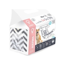 Diapers Dişi Köpekler İçin Külot Bez Large 10 Lu 32x52 Cm Çok Renkli