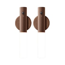 Xurunkeji Hareket Sensörlü Gece Lambası Manyetik Duvar Lambası, Şarj Edilebilir Çubuk Kablosuz Merdiven İç Mekan Koridor Merdiven Led Işık Kahverengi&beyaz Çok Renkli