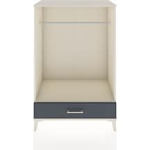 Hyperion Dolap Tek Raflı Tek Çekmeceli Tek Askılı 88x44x134 Aytaşı-antrasit Aytası