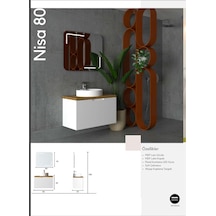 Evros Nisa 80 Cm Banyo Dolabı Beyaz