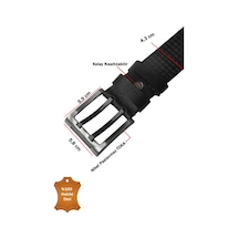 Deepsea Siyah %100 Hakiki Deri Erkek Spor Kemer Çift Dilli Spor Tokalı, Kolay Kısaltılabilir 2602679