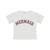 Civil Girls Mermaid Baskılı 2-5 Yaş Tişört - Kırık Beyaz