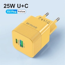Uslıon 2 Port Pd 25w Mini Usb C Şarj Adaptörü İphone Uyumlu 15 Pro Max Xiaomi Hızlı Şarj Seyahat Fişi Bizediğer