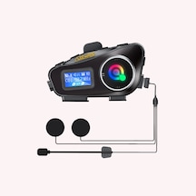 Leeways Q58 Max 500m Telsiz Mesafeli Motosiklet Kaskı İnterkom Çift Sürücü İletişimi Mp3 Fm Radyo