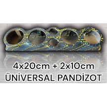 Elyaflı Universal Pandizot 4x20cm+2x10 Uyumlu Pandizot Özel Boyalı Siyah