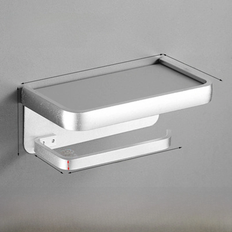 Monyee Alüminyum Banyo Tualet Kağıdı Tutucu, Çift Katlı, Telefon Ve Küçük Eşya Depolama, Dayanıklı, Modern Tasarım Gümüş Diğer