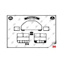 Peugeot 106 1991-1996 Torpido Konsol Trim Göğüs Maun Kaplama Set 9 Parça Siyah Renk