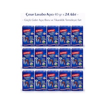 Çınar Lavabo Açıcı 40 Gr X 24 Adet Profesyonel Güçlü Gider Açıcı Tıkanıklık Temizleyici Set