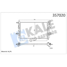 Radyatör Opel Astra H 04 Zafıra 05 1.6 1.8 Mt Ac/nac 23mm Al/mknk