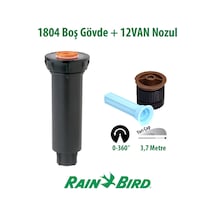 Rain Bird 12van Sprey Nozulu 3,7 Mt. Ve 1804 Profesyonel Sprey Gövde Seti