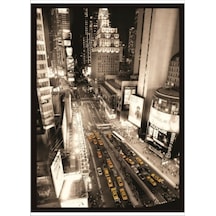 70Cm X 100Cm New York Gece Görüntüsü Poster Tablo