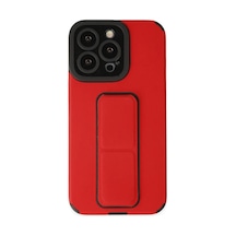 Apple İphone 13 Pro Kılıf Mega Standlı Silikon - Kırmızı 0.2M-Çok Renkli