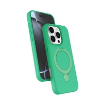 Apple iPhone Uyumlu 16 Pro Regal Magsafe Standlı Kapak - Yeşil İtdark50190