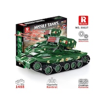 Reobrix 55027 Füze Tank Kumandalı&motorlu Yaratıcı Yapı Blok Seti Building Blocks Missile Tanks - 1449 Parça