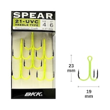 Bkk Spear-21 Uvc No:4 Üçlü Olta İğnesi 6 Adet