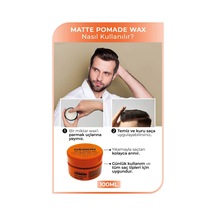 Orta Sert Tutuşlu Ossion Medium Hold Pomade Krem Mat Wax 100 Ml