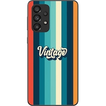 Samsung Galaxy A33 Uyumlu Vintage Baskılı Silikon Kılıf Renkli