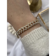 Gold Vıp Zincir Bileklik Altın - Gümüş