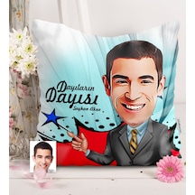 Kişiye Özel Dayıların Dayısı Karikatürlü Saten Yastık - 1