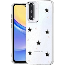 Newface Samsung Galaxy A36 Fiyonk Desenli Kapak - Desen 7 Beyaz