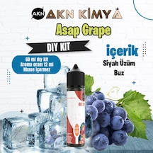 Asap Grape Dıy Kit Siyah Üzüm Buz Gıda Aroması %20 Oranda Aroma İçerir Hazır Değildir 60 Ml