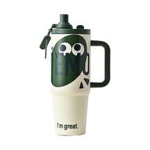 Jian Fan Termos Bardak Paslanmaz Çelik Gelişim Hasır Bardak Ev Araba Termos Bardak - Yeşil Yeşil