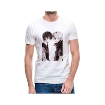 Anime Naruto Two Face Baskılı Beyaz Erkek Tshirt